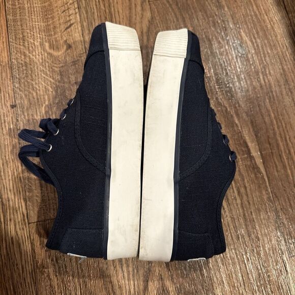Toms Cordones Boardwalk Platform Sneakers Womens Lace Up Size 7.5 Navy Blue - Picture 6 of 8